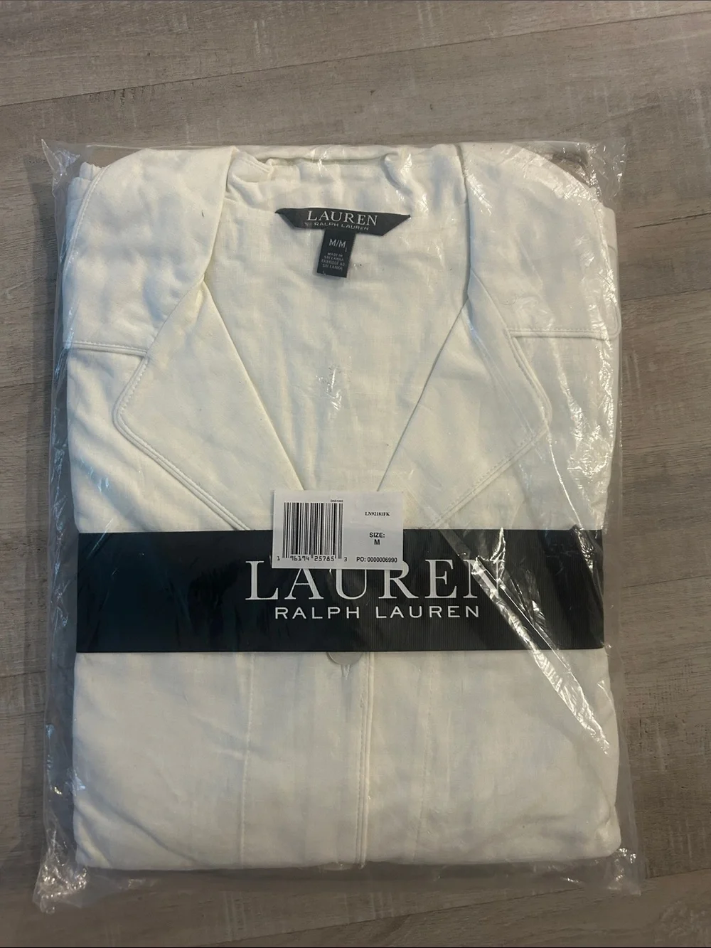 Lauren Ralph Lauren White women’s linen Pajama Set - Picture 4 of 4